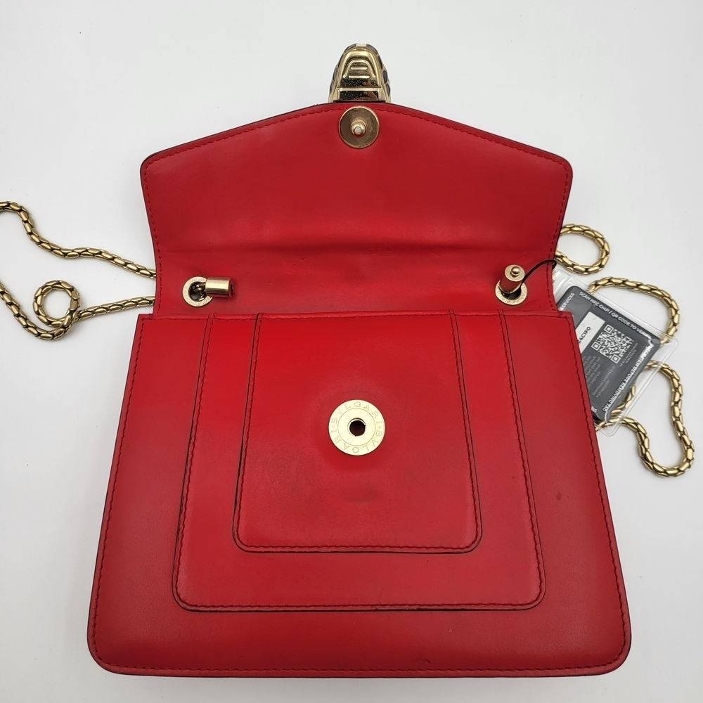 Bvlgari Serpenti Forever Designer Chain Leather Bag..Authentic w/COA... - Picture 7 of 16